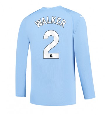 Manchester City Kyle Walker #2 Koszulka Podstawowych 2023-24 Długi Rękaw